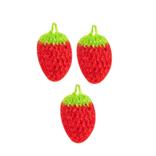 Cabilock 3 Piezas Paños De Cocina Lavar Platos Cepillo De Limpieza De Platos Vajilla Toalla De Microfibra Toallas Cepillo para Platos Bayeta Escurreplatos Depurador De Lavado Rojo Poliéster