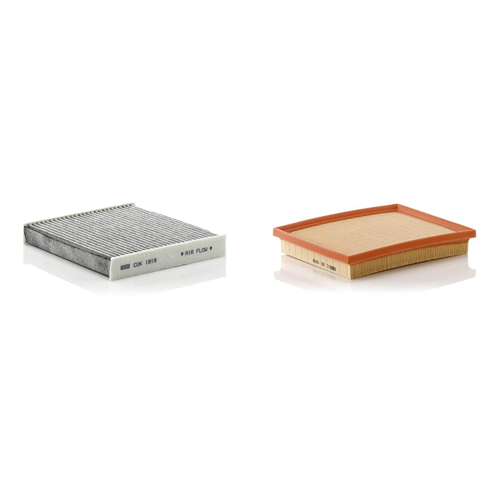 Original MANN-FILTER Filtre à Air C 22 009 – Pour véhicule particulier & Original MANN-FILTER Filtre à air d'habitacle CUK 1919 – Filtre à pollen avec charbon actif – Pour véhicule particulier