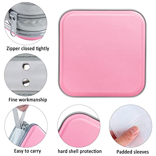 Dvd Case, Siveit Cd Case Holders Dvd Binder Wallet Hard Plastic 48 Capacity Cd/Dvd Disc Cases Storage Binder For Car Home Office Travel (Pink) #TOP1