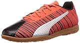 Optimaler Halt Puma Unisex-Kinder ONE 5.4 IT Jr Futsalschuhe, Black-NRGY Red Aged Silver-Gum, 37 EU