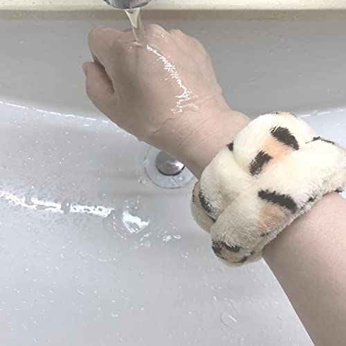 Doromy 6Pcs Headband Wrist Washband Scrunchies Cuffs Reusable Spa Headband Wrist Washband Face Wash Set Towel Facial Makeup Headband High Elastic Hair Band Wristband For Women Girls #TOP5