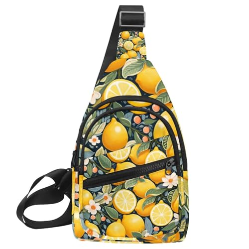 Sac à dos à bandoulière fleurs de citron contre l'inconfort des sacs lourds