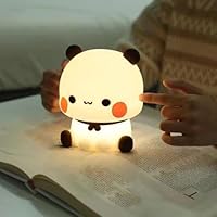 Cute Panda Night Light, LED Panda Squishy, Novelty Animal Touch Night Lamp, Nursery LED Mood Lights with Cute Silicone Decor for Nursery Decoration, Kids Room Ambience & Home Soft Lighting