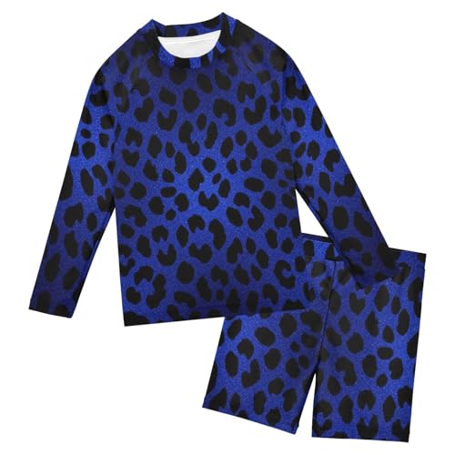 Traje de baño infantil de leopardo negro para vacaciones en la playa y piscina
