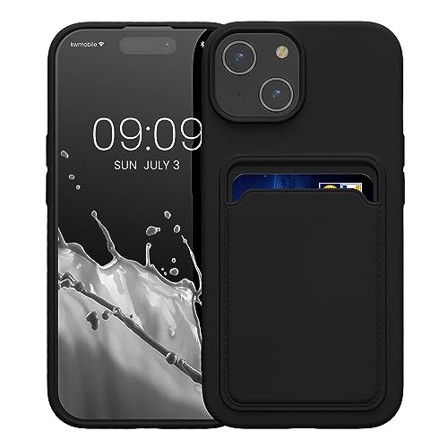 kwmobile Case Compatible with iPhone 15 Case - TPU Phone Cover with Credit Card Holder - Black by kwmobile - Used condition - Image 8
