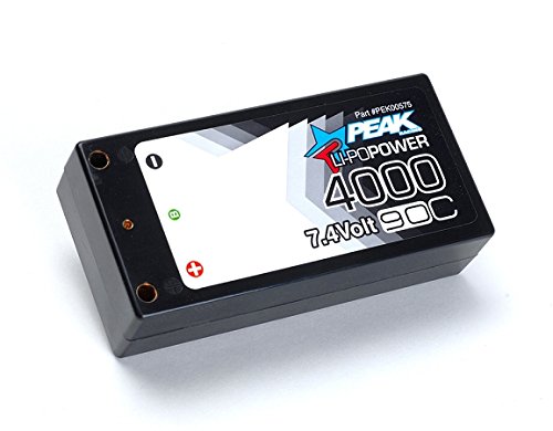 Peak Racing Radio Control 00575 LiPo Pro Shorty 4000mAh 90C 7.4V 2S LiPo Battery