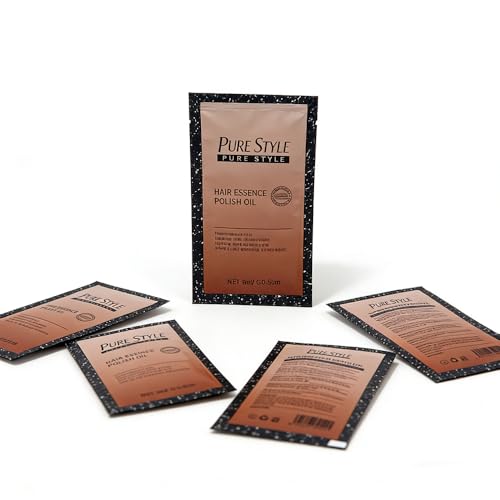 5pcs Hair Essence Polish Oil, Anti-Frizz curly dry hair, Hair Repairing, Luster Enhancing, Long-Lasting Fragrance, Nourishing Hair Treatment for Smooth Shiny Hair, Travel Size 6ml/1packet