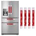 Ivenf Christmas Decorations Refrigerator Door Handle Cover, Set of 4 Embroidered Snowflake Fleece and Faux Fur Handle Cover, Traditional Xmas Gifts for Home Kitchen