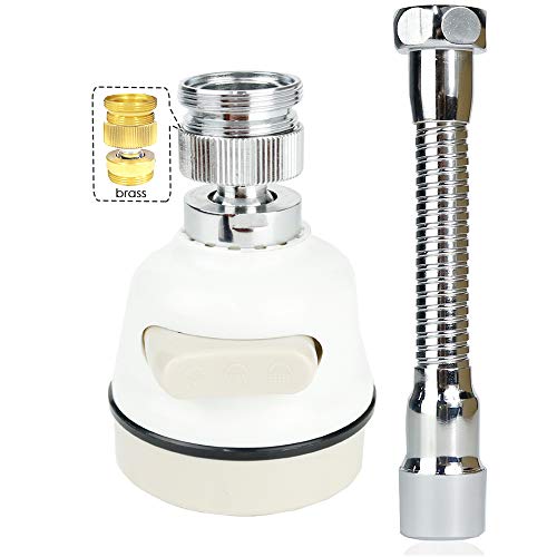 Sink Faucet Sprayer Attachment, Movable Kitchen Tap Head 360° Rotatable, Anti-Splash Sink Sprayer Facuet Nozzle Head, Water Saving Faucet Aerator Tap Booster, 3 Modes Adjustable Kitchen Faucet Head