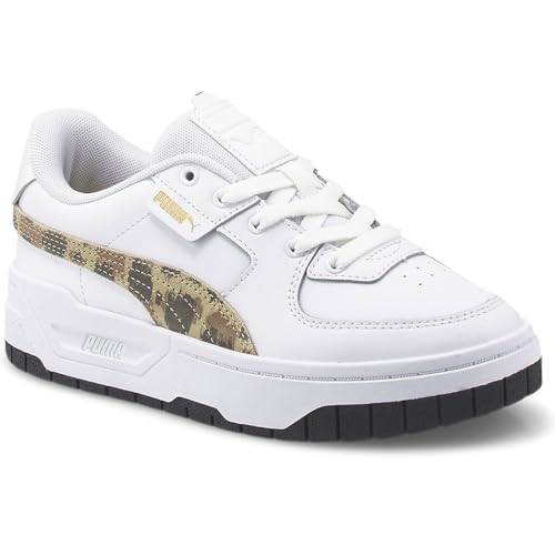 PUMA Kids Girls Cali Dream Animal Print Lace Up Sneakers Shoes Casual - White - Size 5.5 M2