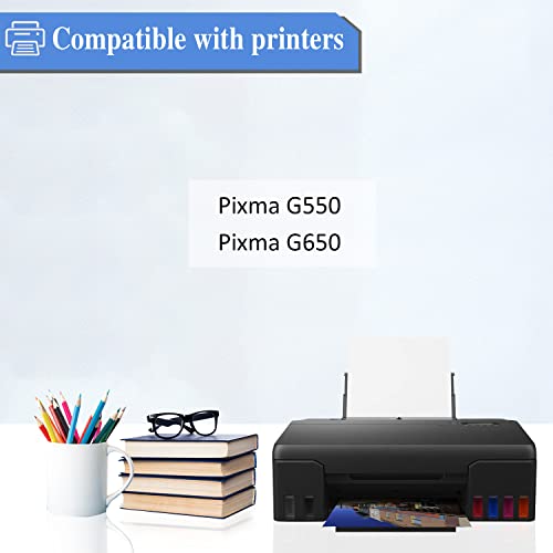 SHUOLEI GI53 GI-53 Ink Cartridges Compatible with Canon Pixma GI53 GI-53 Ink Bottle Multipack for Pixma G650 G550 (6-Pack - Image 2