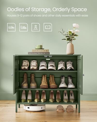 Vasagleshoecabinet3tiershoestorageorganizershoeshelfmoderncountrycabinetfreestandingcabinetwithheightadjustableshelf138x315x276inchesentrywayforestgreenulbc044g30 Urban Country Home Decor Vasagle shoe cabinet 3 tier shoe storage organizer shoe shelf modern country cabinet freestanding cabinet with height adjustable shelf 138 x 315 x 276 inches entryway forest green ulbc044g30 urban country home decor