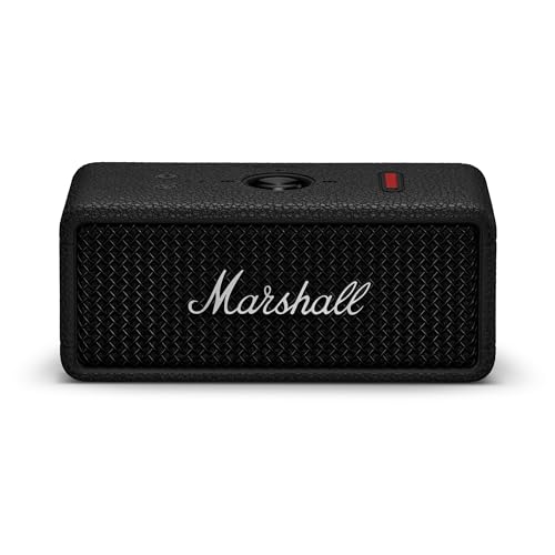Marshall Emberton III Enceintes Bluetooth Portables, sans Fil, IP67 Résistant à la Poussière et à l'eau, Plus de 32 Heures de Lecture, Charge Rapide - Noir...