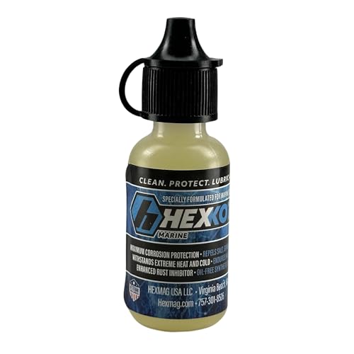 HEXKOTE Marine Boat Fishing Gear Dry Lubricant Dropper Bottle, 0.50 oz.
