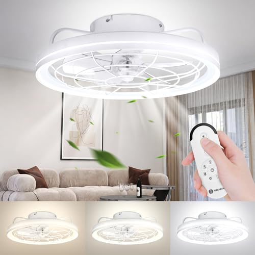 Lampadario Ventilatore Da Soffitto 3 Pale 54W CCT Illuminazione Led Regolabile Con Telecomando