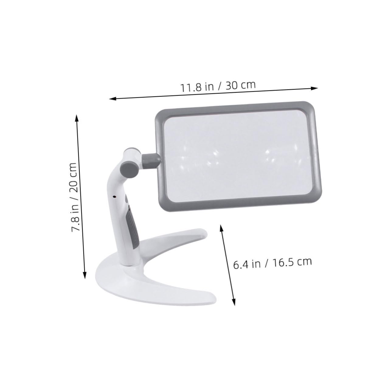 Lupa Luz LED 48 Luces, Aumento 2, 5X, Abs Acrílico | Portátil de Mano y Sobremesa, Luz Fría y Cálida Regulable, para Lectura y Dibujo, 3 Pilas Aaa No Incluidas