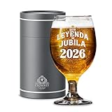 CROWNLY CRYSTAL Copa Cerveza Jubilación 2026 Hombre Esta Leyenda Se Jubila 2026 Regalo Personalizado Abuelo Papá Compañero Detalle Jubilación Brindis Elegante Copa Para Cerveza Recuerdo Especial