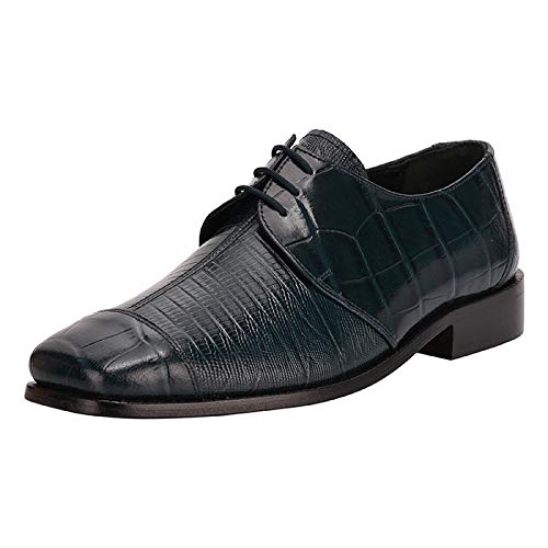 Image of LIBERTYZENO Mens Animal Print & Plain Genuine Leather Adults Lace Up Oxford Dress Shoes for Easter Gift