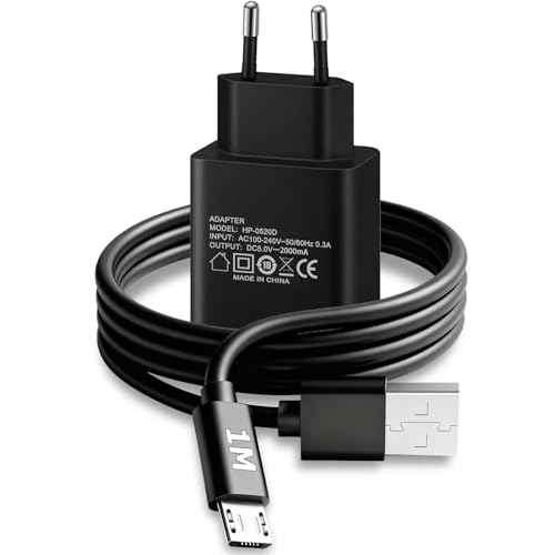 Micro USB Netzkabel für Fire TV Stick 4K Plus Ladegerät 5V2A USB Stecker Mikro USB Ladekabel 1M Kabel Kompatibel Fire TV Stick HD 2024/ Plus / Select / Lite /1/2/3 Gen/ 4K Max Charger Nur zum Aufladen