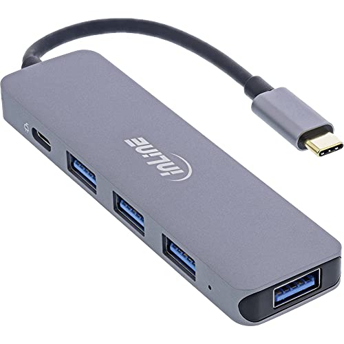 Hub USB C 4 Ports USB-A InLine 33271L avec Transfert 5 Gb/s et Charge PD 87W