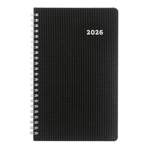 Brownline® 2026 DuraFlex Weekly Planner, Appointment Book, 12 Months, January to December, Twin-Wire Binding, 8" x 5", Black (CB75V.BLK-26)