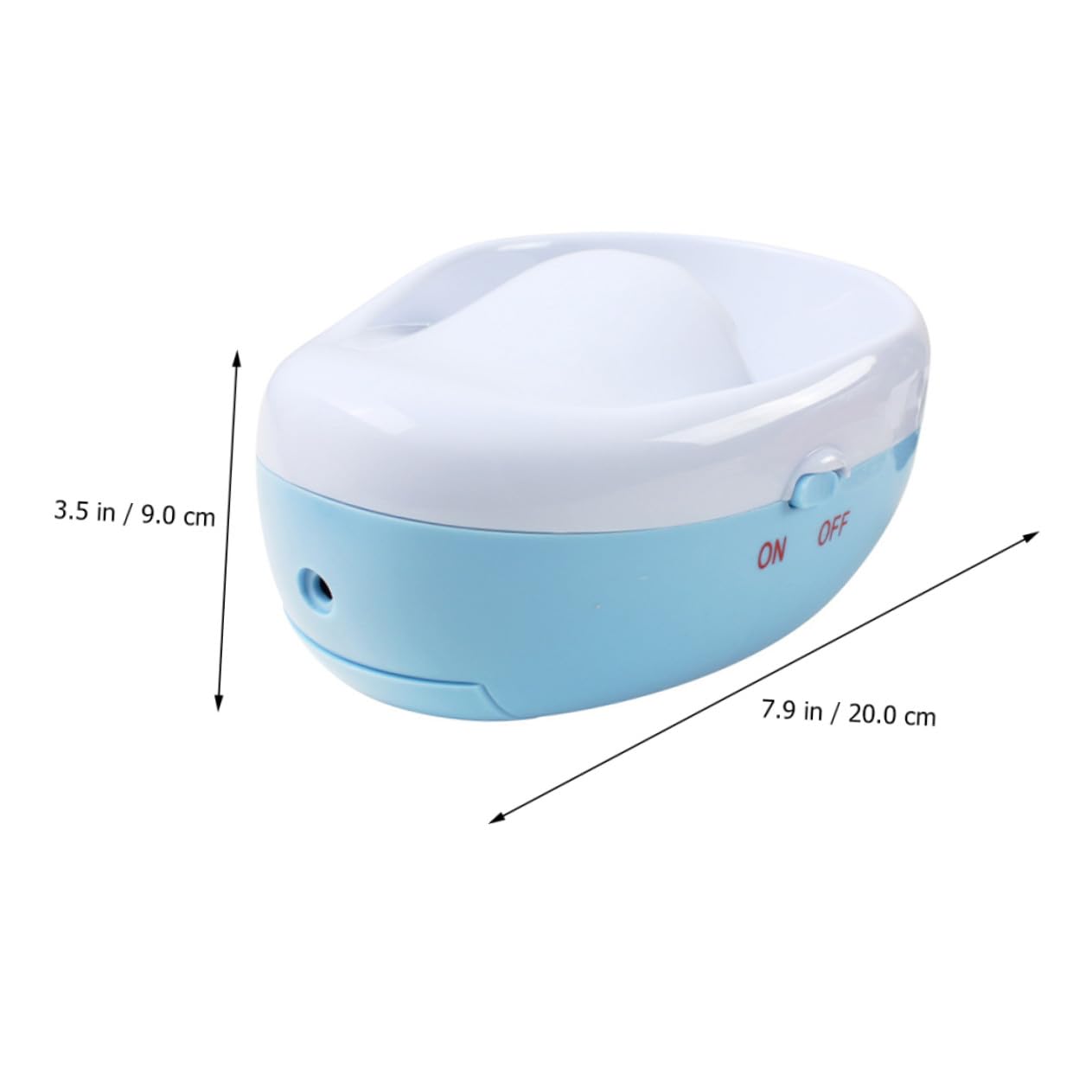 Homoyoyo Bol de Trempage Électrique Soin des Cuticules pour pour Ongles en Abs Bleu et Retrait des Faux Ongles, pour Usage Salon et Domicile