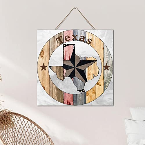 Plaque murale décorative en bois Texas Lone Star 30cm pour garde-manger rustique - 5