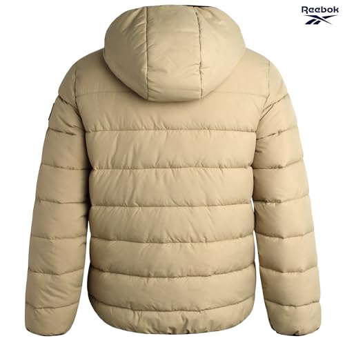 Image of Reebok Mens Heavyweight Sherpa Lined Puffer Parka, Quilted Ski Jacket | Water and Wind Resistant Shell Keeps You Dry, Durable Build for Daily Commutes or Outdoor Adventures
