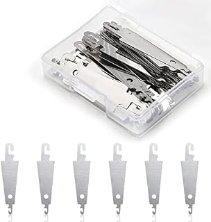 Stainless Steel Needle Threader 60pcs,Embroidery Cross Stitch Hand Sewing Needle-Threading Tools for DIY Sewing Large Eye-5cm