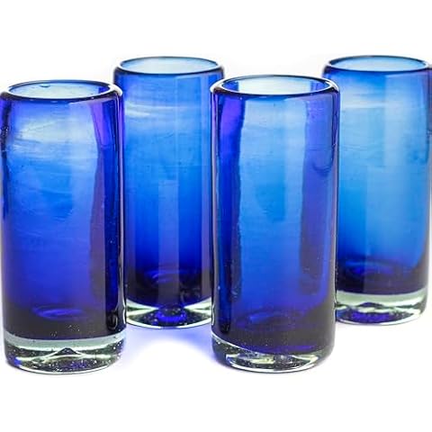 MEXTEQUIL Hand Blown Tequila Shot Glass Set Cover