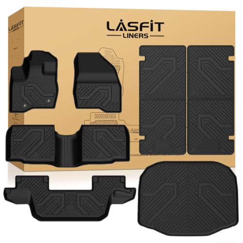 Image of LASFIT Floor Mats for Ford Explorer 2011-2014 7 Bench Seat with Cargo Liner