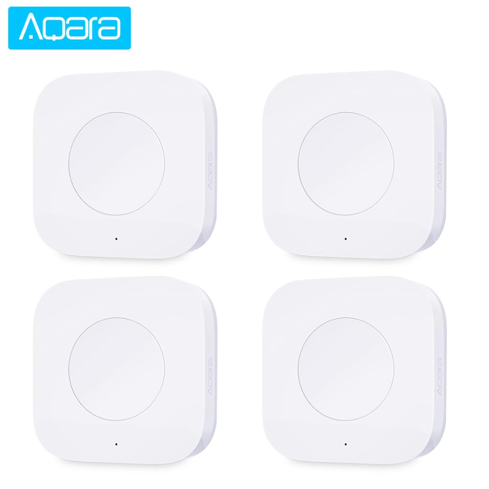 Smart Wireless Mini Switch Przełącznik Zdalnego Sterowania do urządzeń Domowych, Przenośny Przełącznik Systemowy do połączeń Alarmowych, Kolor Biały, 4 szt. (4 szt)