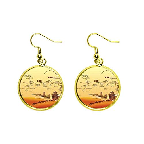 Pendientes de la Ruta de la Seda dorados ideales para tus viajes de vacaciones