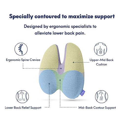 image for C CUSHION LAB Extra Dense Lumbar Pillow - Patented Ergonomic Multi-Reg