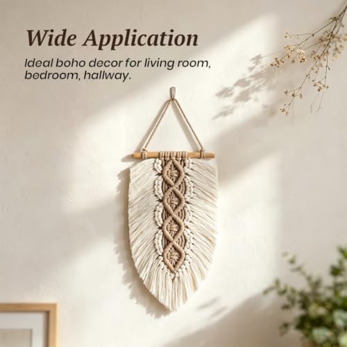 Image of PATPAT DIY Handmade Macrame Wall Hanging Decoration with Tools, Boho DIY Embroidery Activity Craft Set Craft Kit for Adults Kids, Wall Decor Items for Bedroom, Living Room, Nursery, Party Decorations