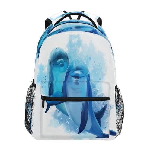 Sac à dos dauphin aquarelle parfait pour l'école et les sorties des enfants
