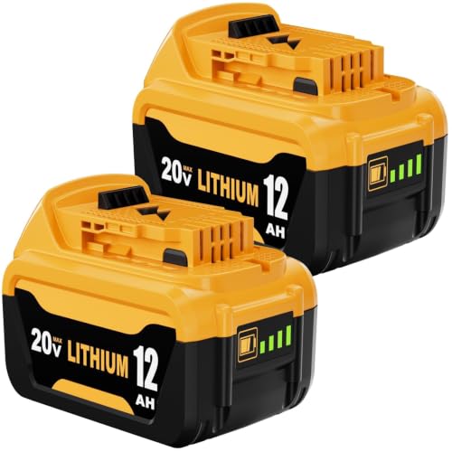 Image of 2Pack 12000mAh High Capacity DCB206 Replacement for Dewalt 20V Max Battery