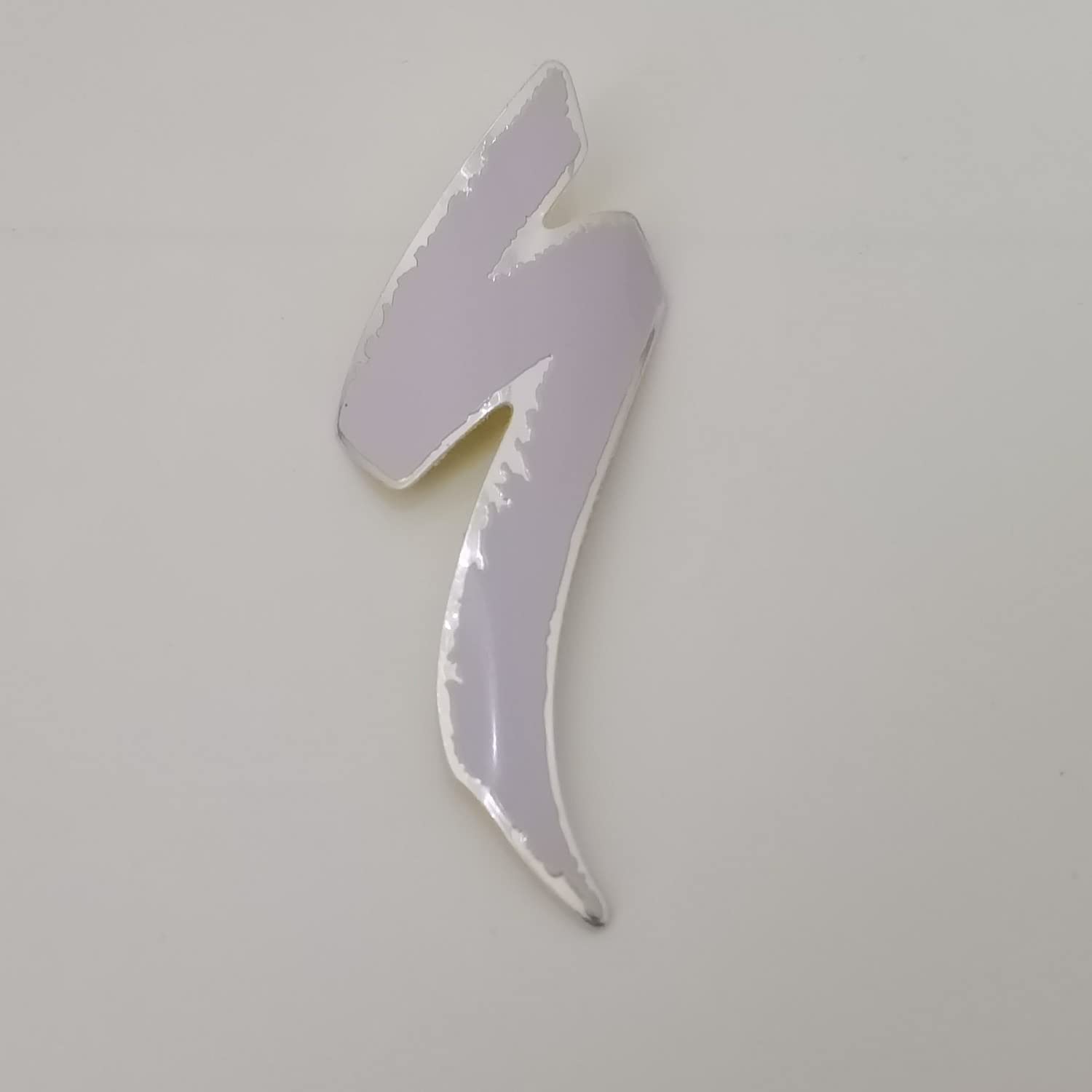 Gepinke Lightning S-Works Bicycle Metal Badge Bicycle Sticker Soft Aluminum Alloy Head Signage Specia BMX Creative Label Bicycle Accessories (White)