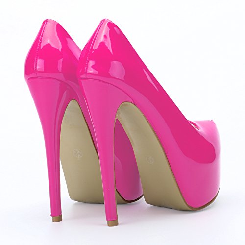 OCHENTA Women's Hidden Platform Stiletto High Heels Slip On Pumps3