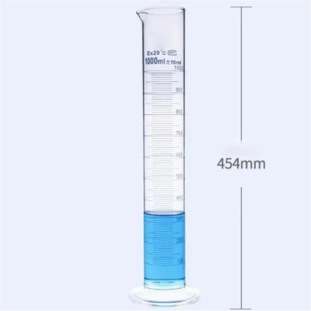 Cristalería de Laboratorio 1 pieza de 1000 ml de vidrio de laboratorio de medición graduada