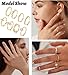TOSGMY Gold Silver Rings For Women Non Tarnish Gold Plated Stackable Rings Wedding Engagement Bands Dainty 14K Gold Ring Simple Trendy Cubic Zirconia Thumb Stacking Ring Pack Size 4-11