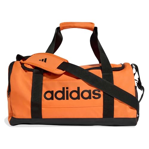 Adidas Unisex Essentials Linear Duffel Bag, Pure Orange/Black, One Size
