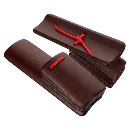 BESPORTBLE Bamboo Kids Learning Tool Hand Finger Castanets Rhythm Instrument Safe Wooden Material Perfect for