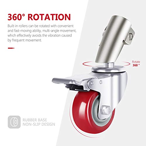 Image of NEEWER 3 Packs Professional Swivel Caster Wheels Set with 75mm Diameter
