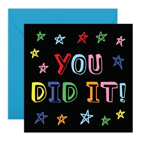 Colorful Congrats Card – 'You Did It' – Rainbow Letters