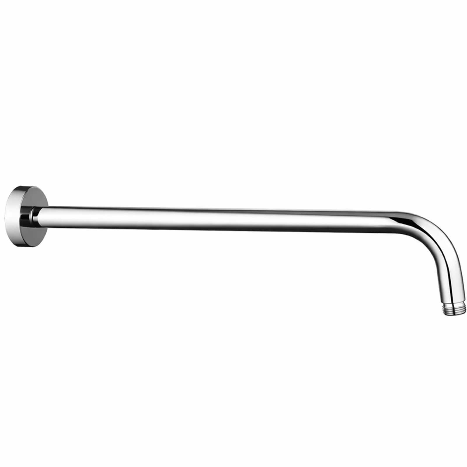 12 Inch Shower Arm with Flange, Wall Mount 90 Degree Shower Head Extension Arm, Stainless Steel Shower Head Arm for Fixed Shower Head & Handheld Showerhead, Brushed Chrome