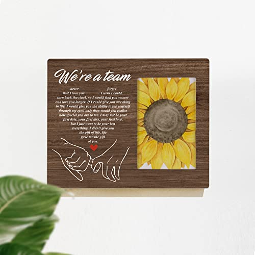 Hoijaumai Romantic Gift We're A Team Wood Picture Frame For Husband Wife Couples Wedding Marriage Wooden Photo Frame Tabletop & Wall Mounting, Display Photo 4X6 Inch #TOP5