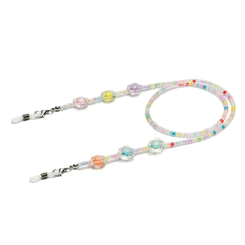 Cadena de Gafas for Colgar en el Cuello, Gafas Transparentes, Cuerda acrílica, Cadena Colgante for Mujer(3-Pack)