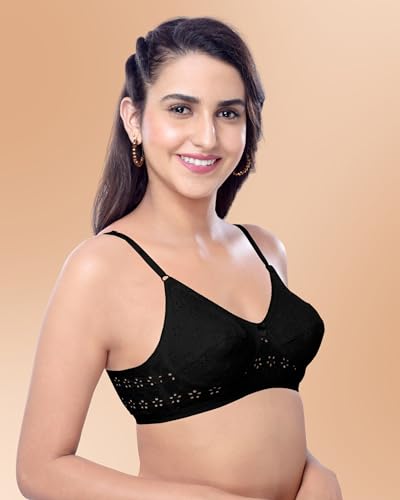 Image of Brida Italia Women's Cotton Minimizer Saree Bra - Full Coverage, Comfortable Wear