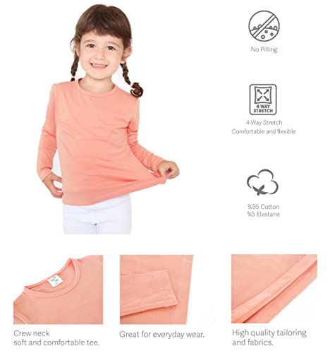 Image of Lilax Girls' Basic Long Sleeve Round Neck Cotton T-Shirt